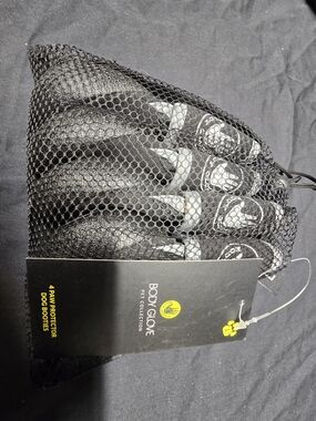 Body Glove Black and Gray 4-Paw Protector Dog Booties Large